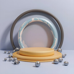 clean white podium beautiful background