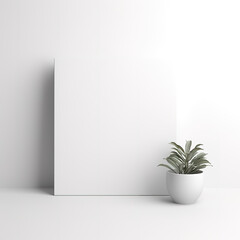 minimalist blank mockup in pure white