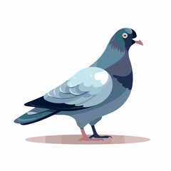 Pigeon in cartoon, doodle style. Isolated 2d vector illustration in logo, icon, sketch style, Eps 10. AI Generative