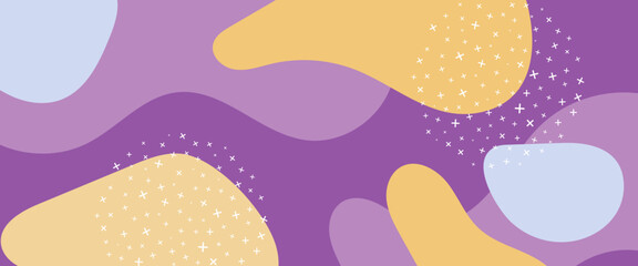 Colorful colourful cartoon splash banner pop art vector abstract geometric design with memphis pattern art design. Trendy Memphis 80s-90s style