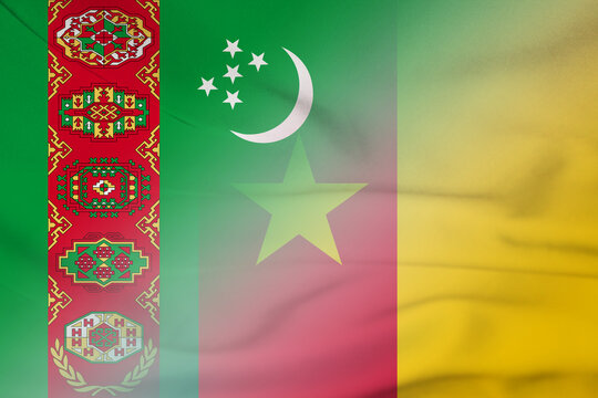 Turkmenistan and Cameroon political flag transborder relations KHM TKM