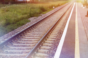 The railway leaving in the distance