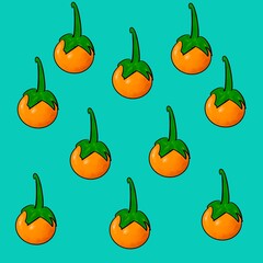 Yellow eggplant with blue background. The Illustration is suitable to use nature background and wallpaper.