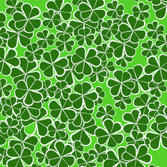 Green leaf clover illustration background. The vector is suitable to use nature background.