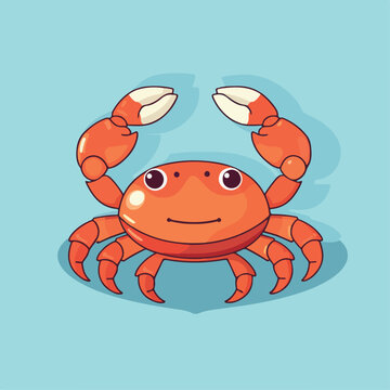 recommend clip art: Crab in cartoon, doodle style. Isolated 2d vector illustration in logo, icon, sketch style, Eps 10. AI Generative