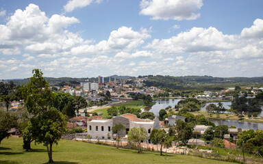 Castro Paraná Brazil Aerial view of the city with buildings and buildings on a beautiful sunny day Brasil Parana