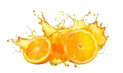 orange juice splash  , Isolated on transparent Background 