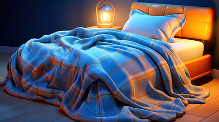 Obraz premium Woven Warmth: Electric Blanket 3D Comfort Render