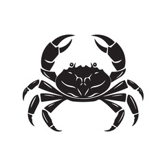 Crab in cartoon, doodle style. Isolated 2d vector illustration in logo, icon, sketch style, Eps 10, black and white. AI Generative