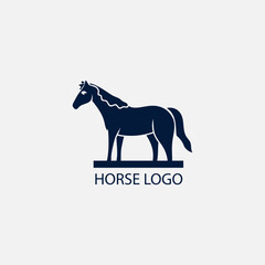 horse animal logo design 