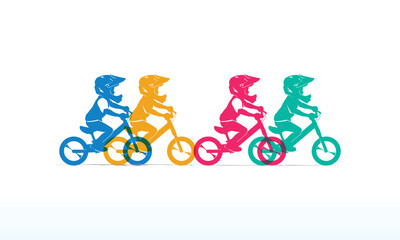 Great elegant vector editable push bike race poster background design for your championship community event