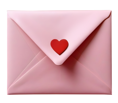 Love letter on transparent background