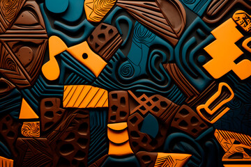 Abstract background featuring geometric patterns inspired by the rich cultural heritage of Africa.