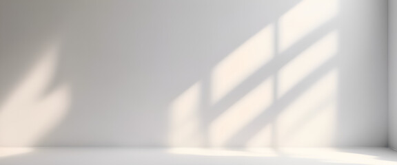 Room with a View: Abstract Sunlit Shadows and Window Design | Minimal Black and White Template for Elegant Mockups and Composition. - Room with Light