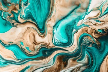 Very beautiful abstract ART background - random free mixing of paints in technique of liquid...
