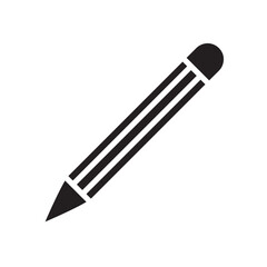 line pencil Icon vector black illustration on white background..eps