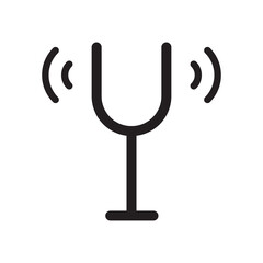 tuning fork icon, simple flat illustration on white background..eps