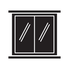 Window icon. simple furniture vector trendy style illustration on white backgrounnd..eps
