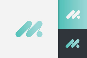 abstract letter m logo design icon vector template - obrazy, fototapety, plakaty