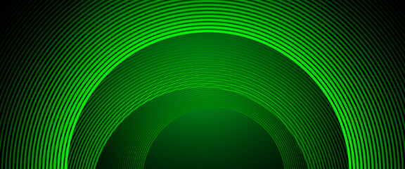 Black and green vector 3D futuristic line abstract banner with glow line. Modern shiny lines futuristic technology pattern for poster, banner, brochure, corporate, website