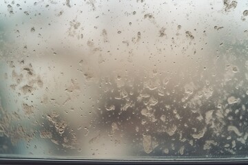 Dirty and dusty on glass.