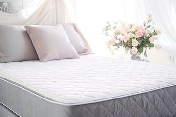 Orthopedic mattress on room bed.