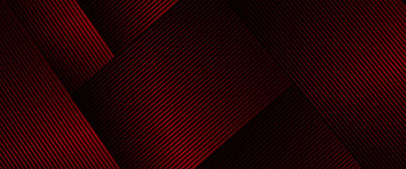 Black and red vector abstract modern and simple banner with glow 3D futuristic line Elegant modern futuristic design with shiny lines pattern for banner, brochure, cover, flyer, poster