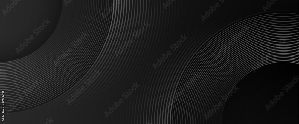 Canvas Prints black white and gray grey vector abstract 3d futuristic modern neon banner with shape line elegant m