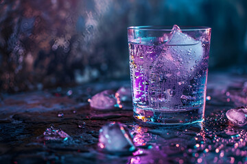Sparkling Water with Ice - obrazy, fototapety, plakaty