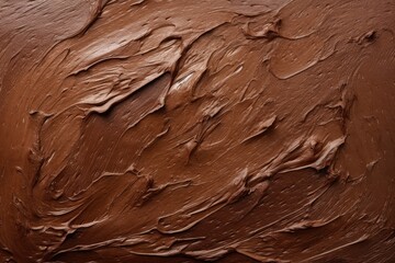 Obraz premium Grunge brown chocolate brush stroke design poster with acrylic paint texture