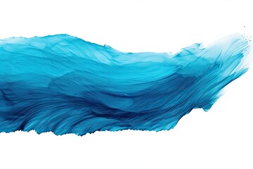 Isolated blue brush stroke on a white background - Powered by Adobe