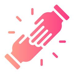 helping hand gradient icon