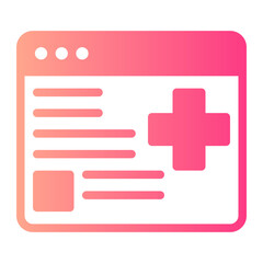 Obraz premium website gradient icon