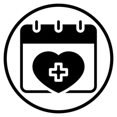 Obraz premium calendar glyph icon