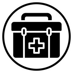 first aid kit glyph icon