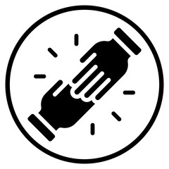 helping hand glyph icon