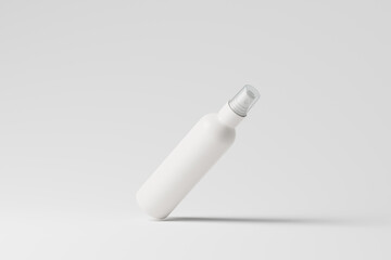 Tall White Plastic Body Spray Bottle Mockup