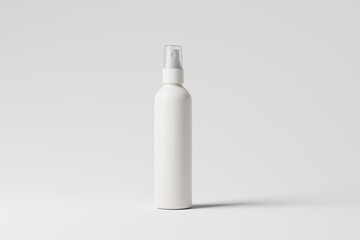 Tall White Plastic Body Spray Bottle Mockup