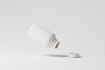 Plastic Supplement Pills Medicine Bottle Mockup