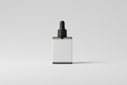 Luxury Perfume Square Dropper Bottle Mockup 