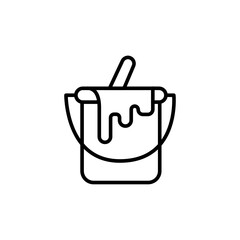 Paint bucket icons, minimalist vector illustration ,simple transparent graphic element .Isolated on white background