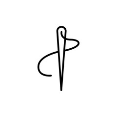 Sewing needle icons, minimalist vector illustration ,simple transparent graphic element .Isolated on white background