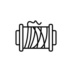 Threads icons, minimalist vector illustration ,simple transparent graphic element .Isolated on white background