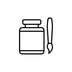Painting icons, minimalist vector illustration ,simple transparent graphic element .Isolated on white background