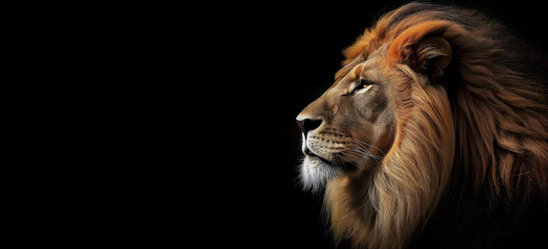 The Lion of Judah, Jesus Christ, Majestic King on a Bold Black Canvas of Divine Power.