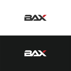 BAX logo. B A X design. White BAX letter. BAX, B A X letter logo design. Initial letter BAX linked circle uppercase monogram logo. B A X letter logo vector design.	
