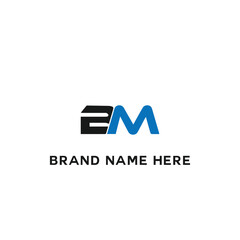 BM logo. B M design. White BM letter. BM, B M letter logo design. Initial letter BM linked circle uppercase monogram logo. B M letter logo vector design.	
