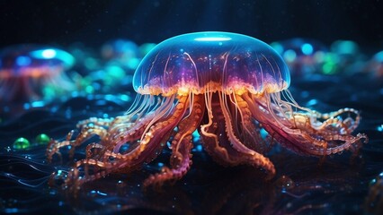 jelly fish in the aquarium