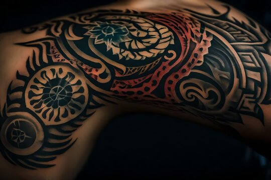 yakuza arm tattoo, ultrareal, photorealisitic