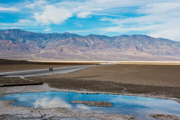 Badwater Basin at Death Valley - obrazy, fototapety, plakaty